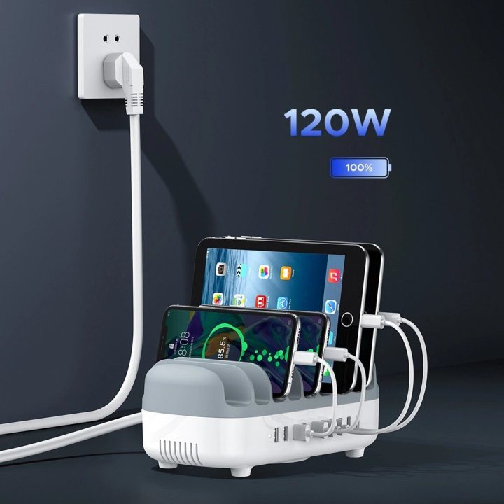 Orico išmanioji įkrovimo stotelė, 10 x USB-A, balta