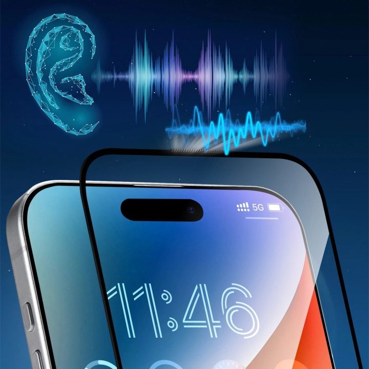 Grūdintas stiklas “ su antirefleksine danga, skirtas iPhone 15 Plus / 16 Plus