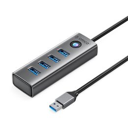 USB šakotuvas Orico 4x USB-A 3.0 pilkas