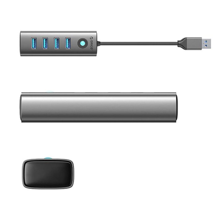 USB šakotuvas Orico 4x USB-A 3.0 pilkas
