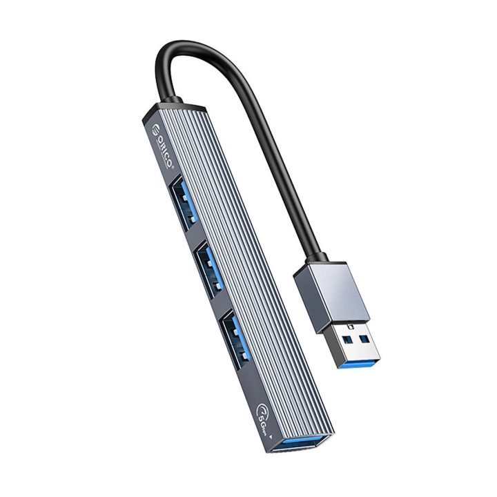 USB šakotuvas Orico AH-A13, 1x USB 3.0, 3x USB 2.0, pilkas