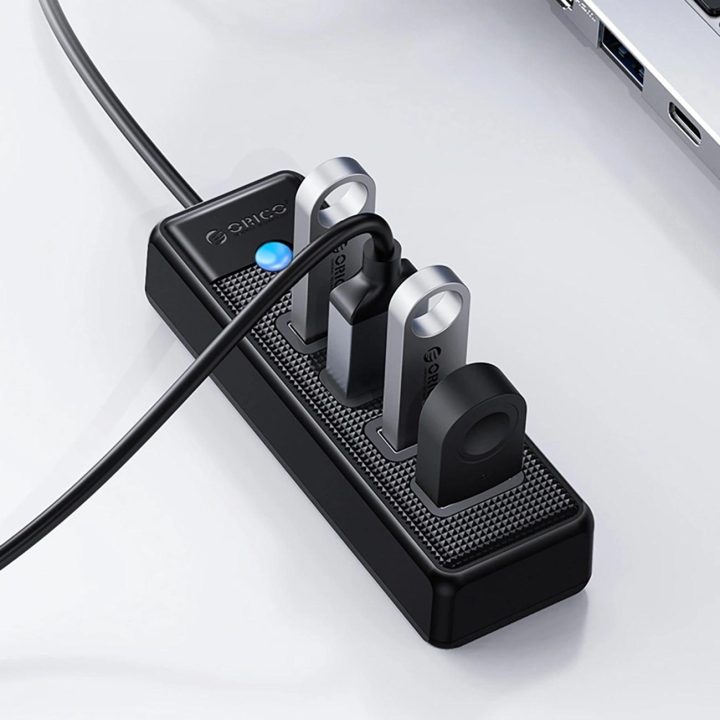USB šakotuvas Orico 4x USB-A 3.0 juodas
