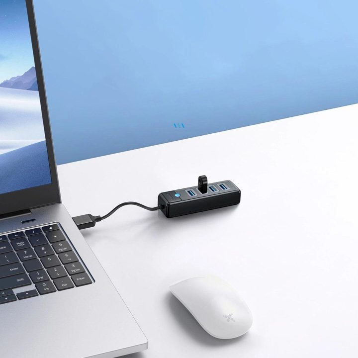 USB šakotuvas Orico 4x USB-A 3.0 juodas