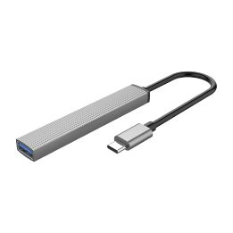 USB-C šakotuvas su 4 USB-A jungtimis – pilkas