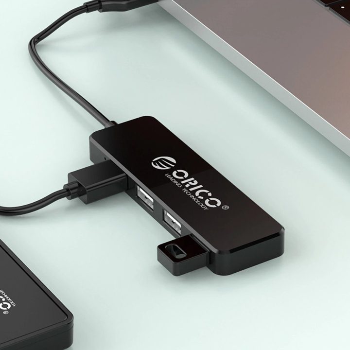 USB šakotuvas Orico FL01 4x USB-A 2.0 juodas