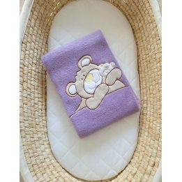 Kūdikio vilnos pledas Teddy Bear Barnaba alyvinis