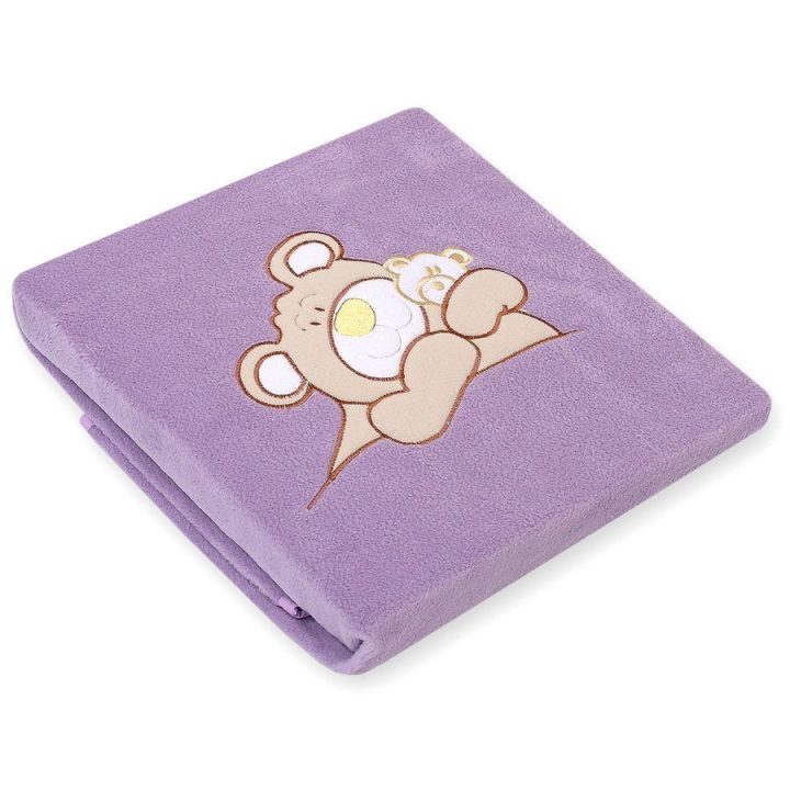 Kūdikio vilnos pledas Teddy Bear Barnaba alyvinis