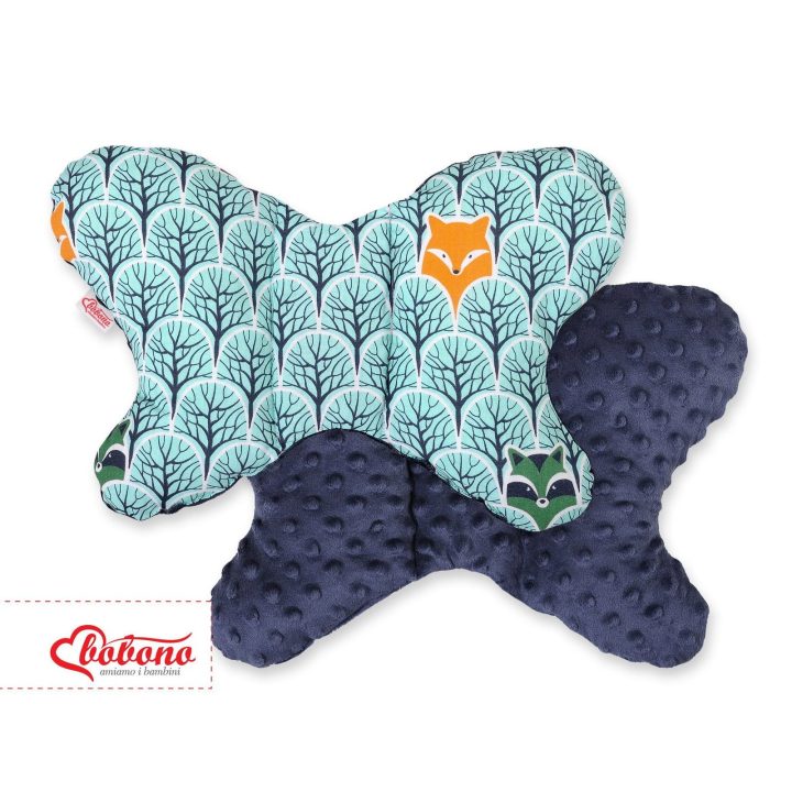 Dvipusė amortizuojanti pagalvėlė BUTTERFLY – mėtų žalia/tamsiai mėlyna