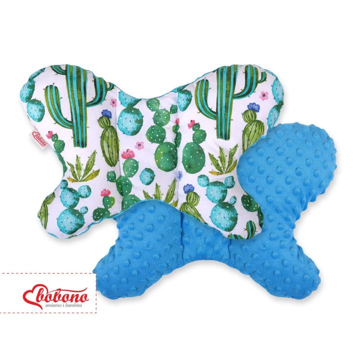 Dvipusis amortizuojantis pagalvėlė Butterfly“ – kaktuso/žydra