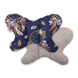 Dvipusė amortizuojanti pagalvėlė BUTTERFLY – tamsiai mėlyna/pilka ruda