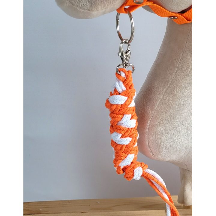Hobbyhorse kantaras ir pavadys, neoninis oranžinis / baltas