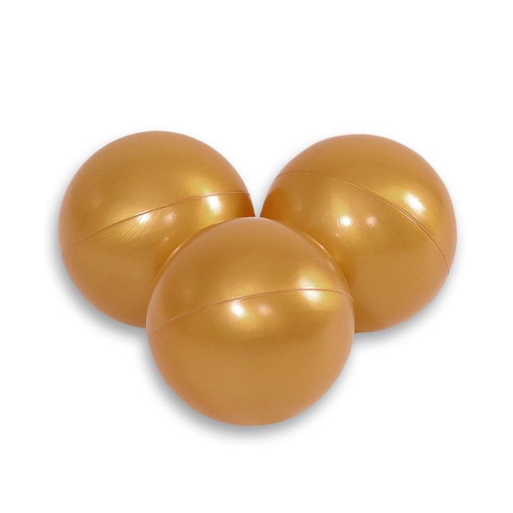 Plastikiniai kamuoliukai sausiems baseinams, auksiniai, 50 vnt.