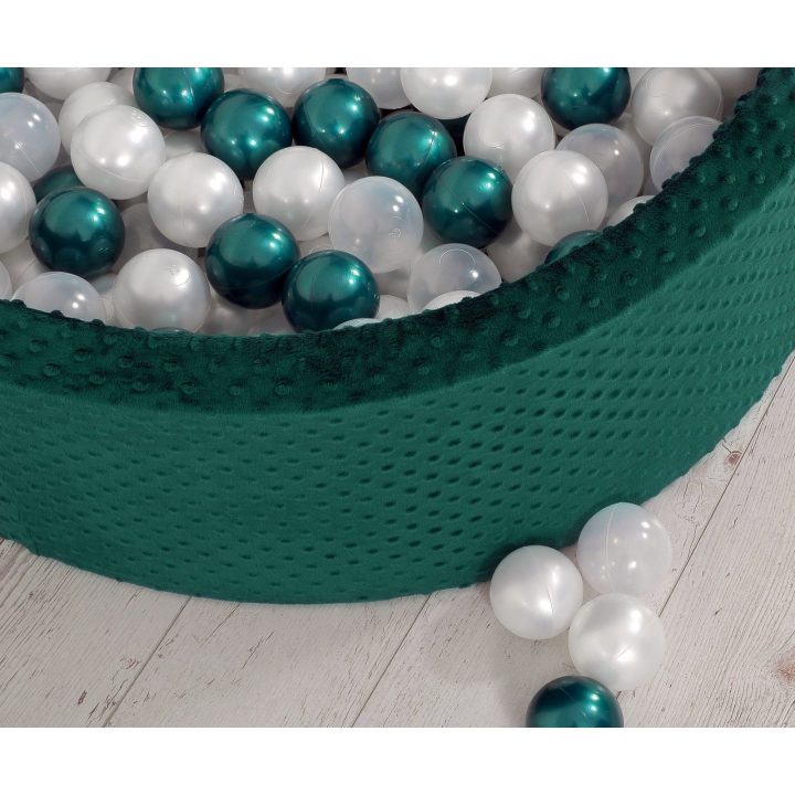 Sausas baseinas su kamuoliukais 30 cm, butelių žalios spalvos