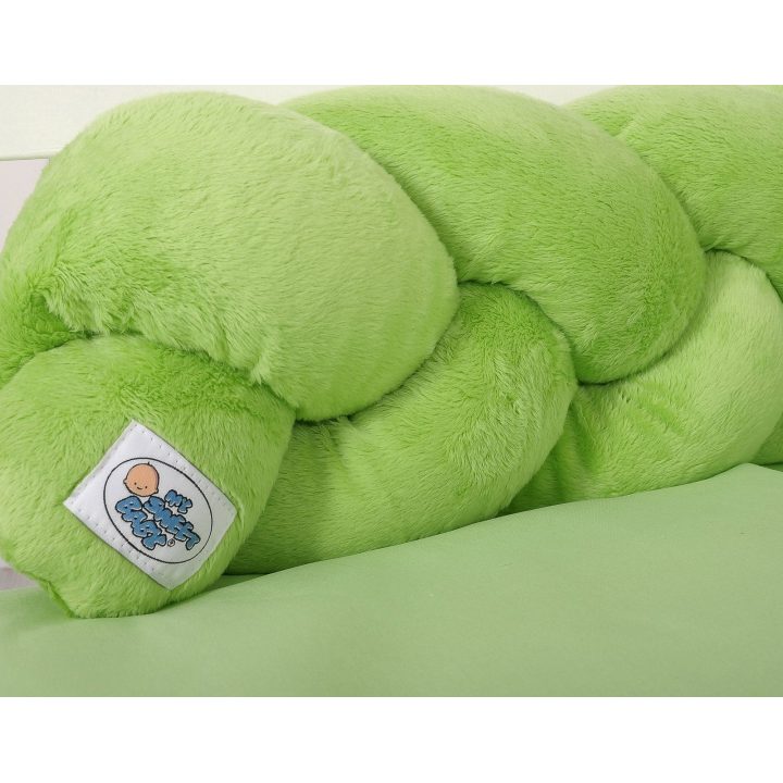 Pintas minky bamperis 180 cm, žalias