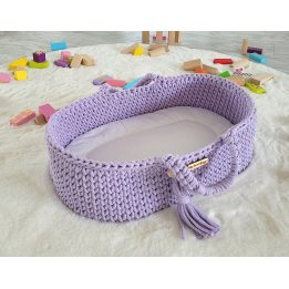Lėlių nešynė boho stiliaus, medvilninė, violetinė