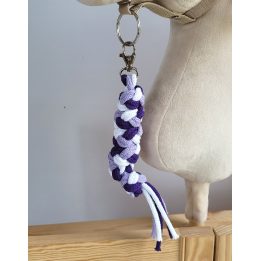 Pavadėlis hobi arkliukui, dvigubas, violetinis/baltas
