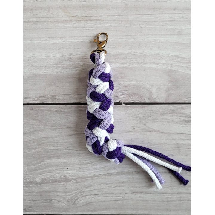 Pavadėlis hobi arkliukui, dvigubas, violetinis/baltas