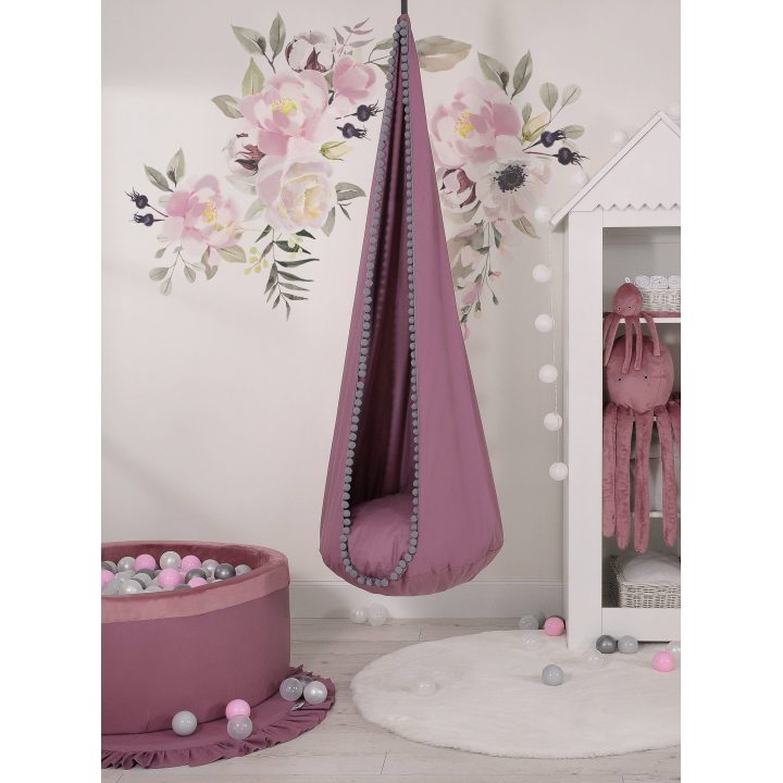 Pakabinamas hamakas-kokonas – pastelinis violetinis