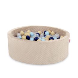Sausas baseinas su kamuoliukais, 30 cm, smėlio spalvos