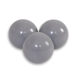 Sauso baseino plastikiniai kamuoliukai, 50 vnt., pilki