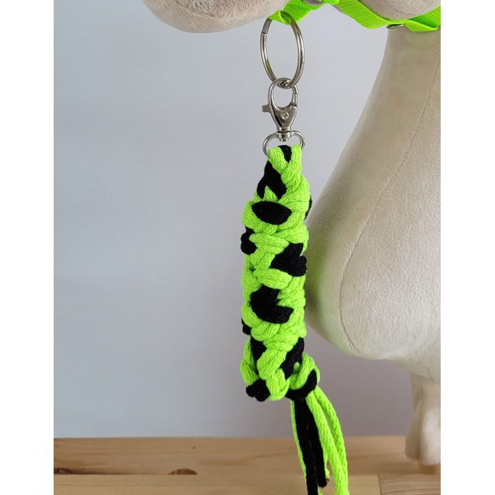 Pavadėlis hobi arkliukui, neoninės žalios ir juodos spalvos