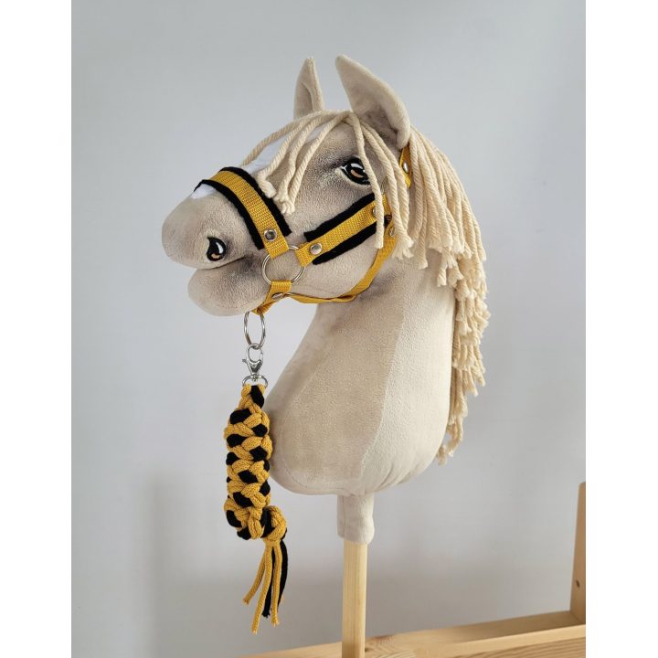 Pavadėlis hobi arkliukui, juodas-geltonas