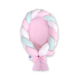 Pintas kūdikio lizdelis 2 in 1 – balta/rožinė/mėtinė
