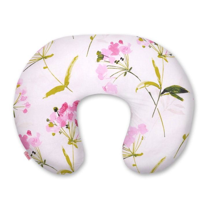 Žindymo pagalvė su nuimamu užvalkalu – gėlėta
