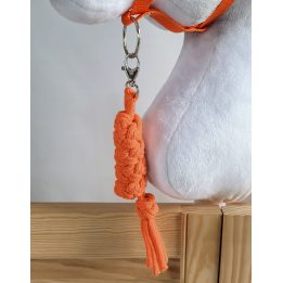 Pavadėlis hobi arkliukui, dviguba virvė, oranžinis