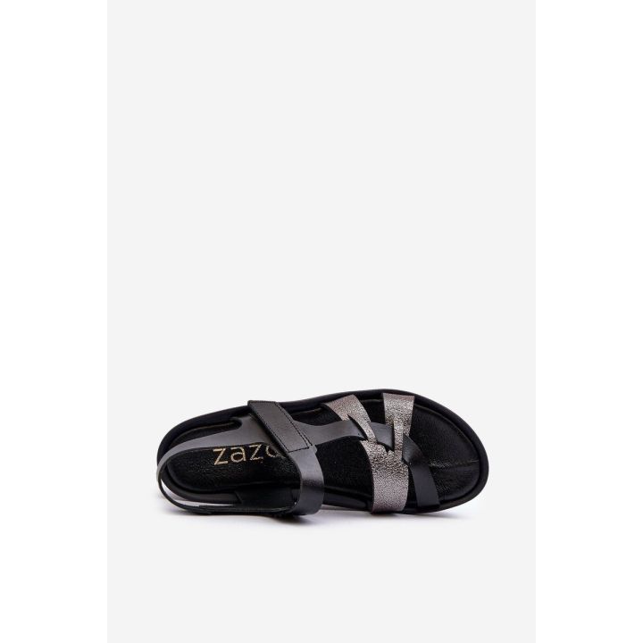 Moteriški odiniai platforminiai sandalai Black