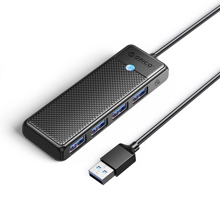 USB šakotuvas 4 lizdų 3.0 juodas