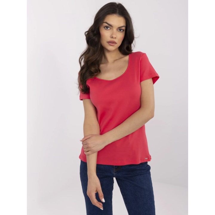 Marškinėliai koralinės spalvos