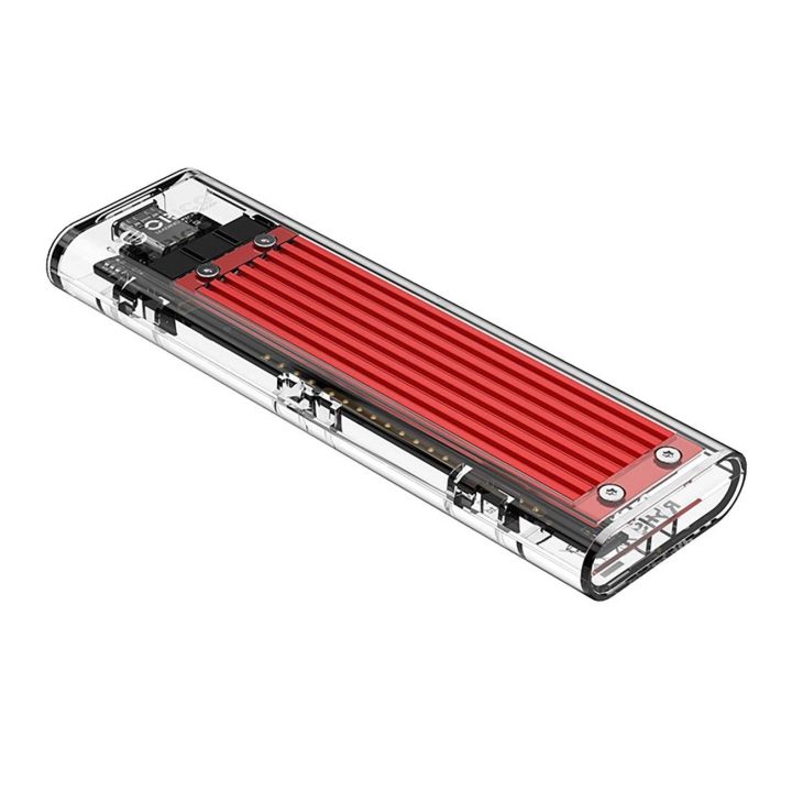 Išorinis SSD diskų dėklas USB-C 10 Gb/s raudonas