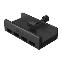 USB šakotuvas su laikikliu, 4x USB-A 3.0, juodas