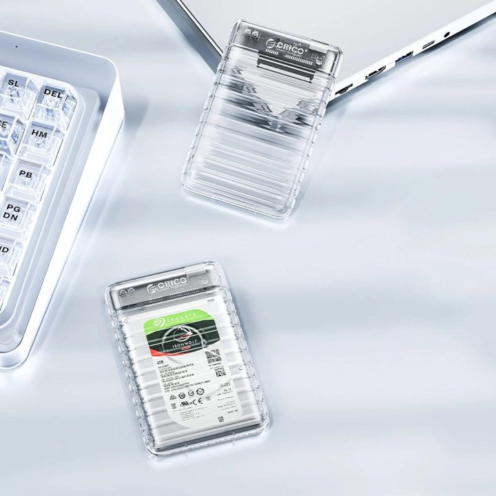 Išorinis kietojo disko dėklas 2.5 USB 3.0 permatomas