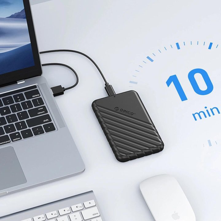 Išorinis kietojo disko dėklas 2.5 HDD/SSD USB 3.0 juodas