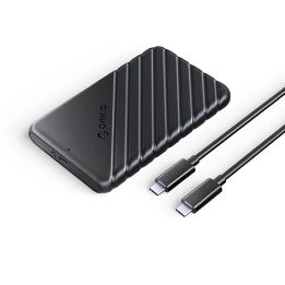 Išorinis kietojo disko dėklas USB-C 2.5 juodas