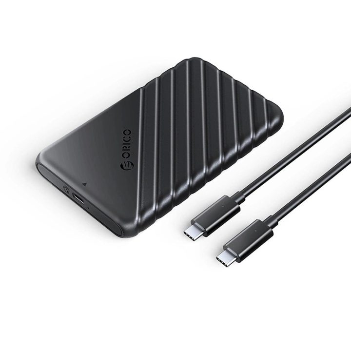 Išorinis kietojo disko dėklas USB-C 2.5 juodas