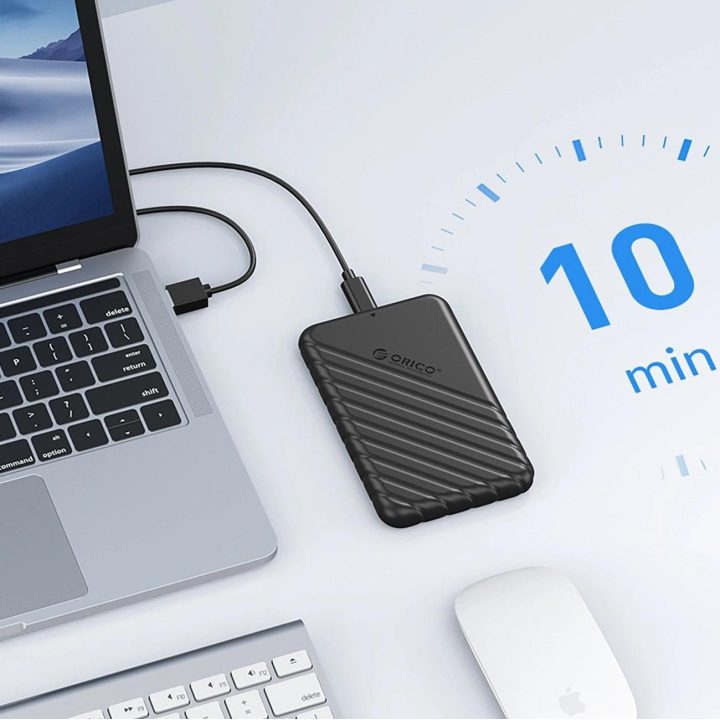 Išorinis kietojo disko dėklas USB-C 2.5 juodas