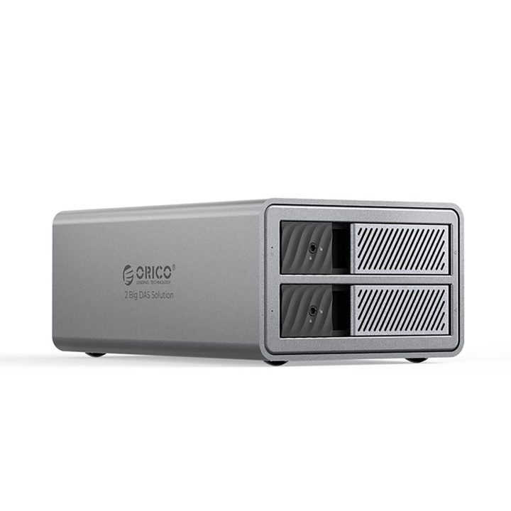 Išorinė dviejų diskų RAID talpykla HDD/SSD, pilka