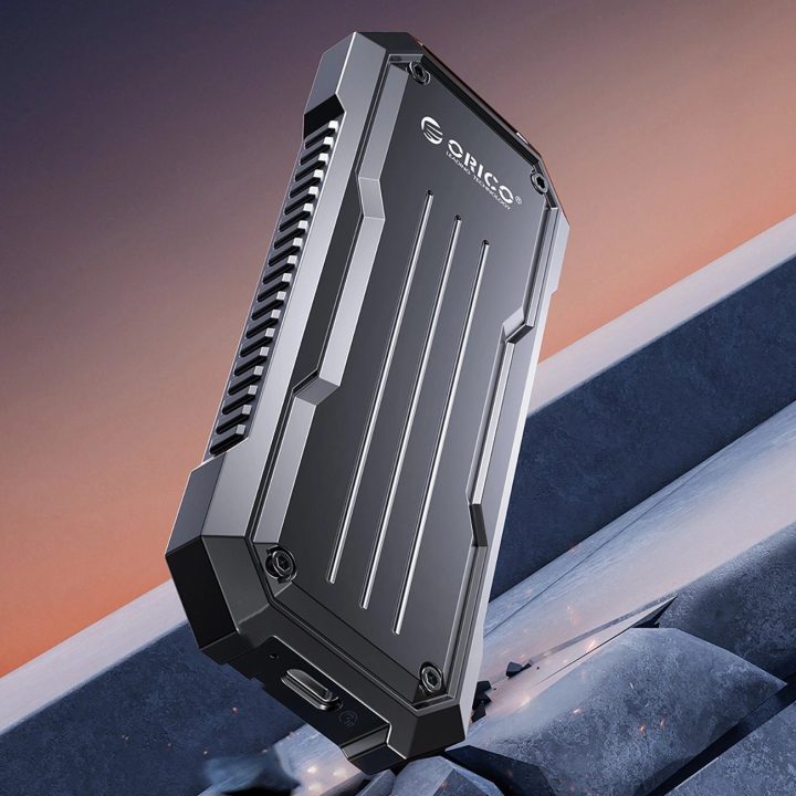 Išorinis SSD diskų dėklas USB-C 3.2 pilkas