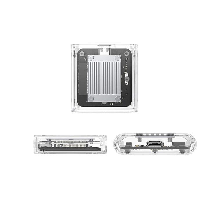Išorinis M.2 NVMe SSD dėklas USB-C 3.2 – permatomas