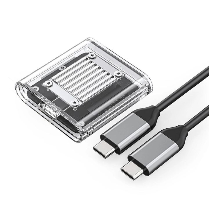 Išorinis M.2 NVMe SSD dėklas USB-C 3.2 – permatomas