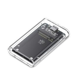 Išorinis permatomas mSATA SSD dėklas USB-C 3.2 5Gb/s