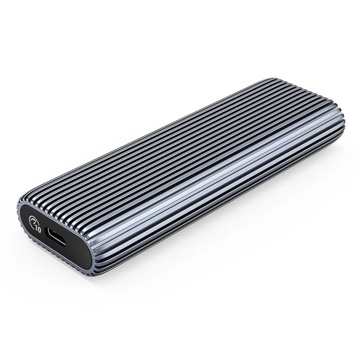 Išorinis SSD diskas M.2 NVMe USB-C 3.2 pilkas