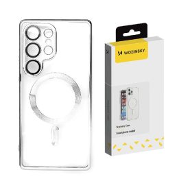 Dėklas su MagSafe Samsung Galaxy S25+ sidabrinis