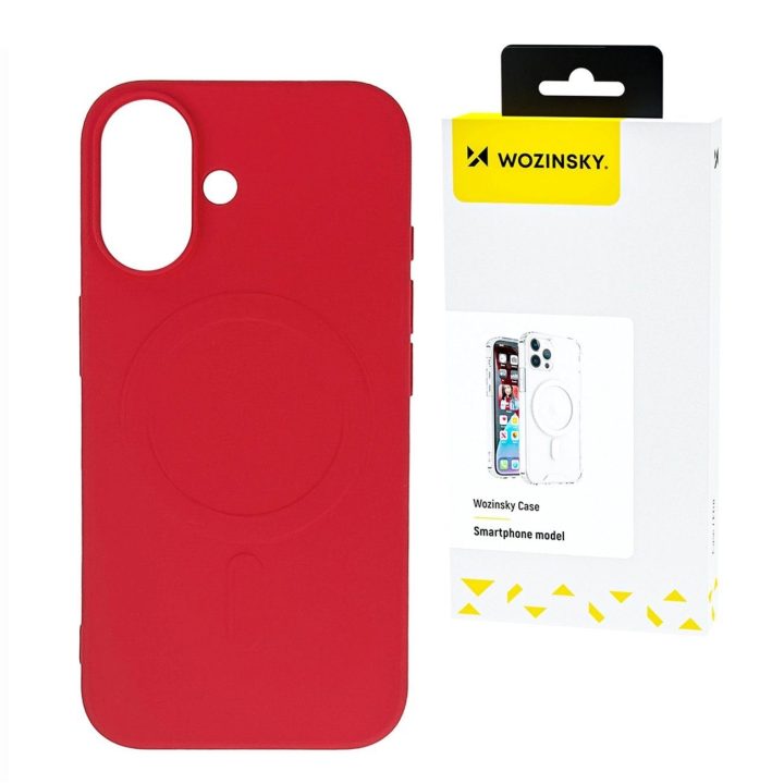 Silikoninis dėklas su MagSafe Samsung Galaxy S25+ – raudonas