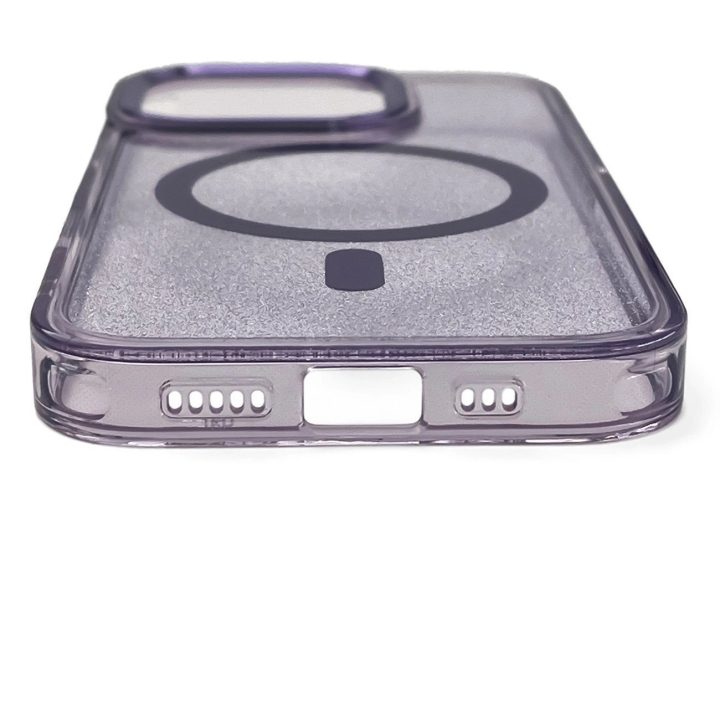 Dėklas su blizgučiais MagSafe Samsung Galaxy S24 FE – violetinis