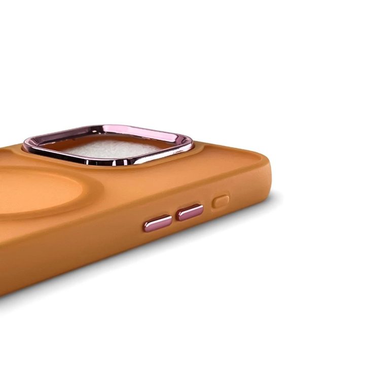 Dėklas MagSafe Samsung Galaxy S25 – oranžinis