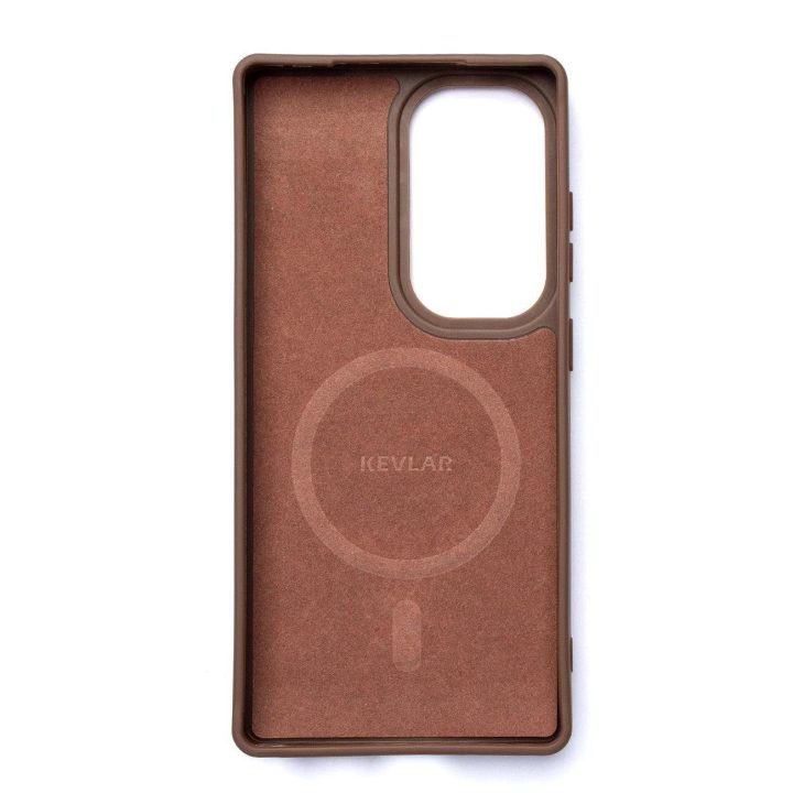 Dėklas su MagSafe Samsung Galaxy S25, rudos spalvos